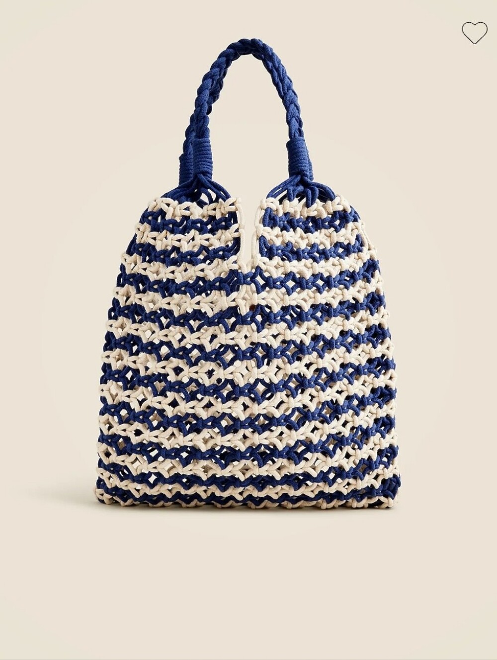 J. Crew Cadiz hand-knotted rope tote in stripe